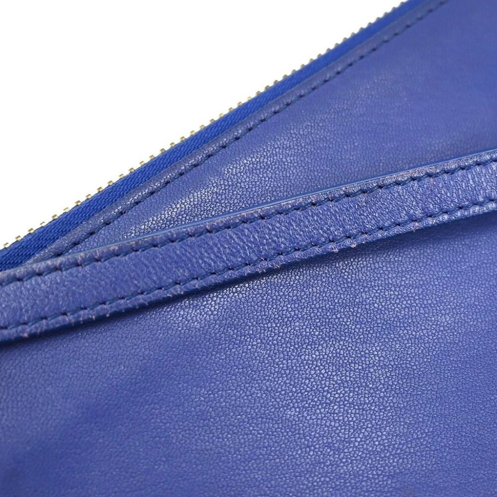 Celine Blue Leather Trio Shoulder Bag P.LA.0144 NQ03300 BNN07 - Picture 9 of 11